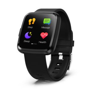 runR III Smartwatch, Silikon Armband, schwarz | novasmart