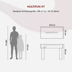 Multifun-XT Multigame table, 14 in 1 | Carromco