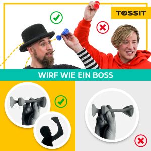 Starter Pack Blau/Gelb TOSSIT Dartspiel Original, Boccia meets Darts | TOSSIT