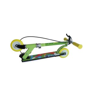 Klappbarer Kinder Scooter Velotouro Kinderroller mit LED Rädern, Grün-Gelb-Rot | FASports