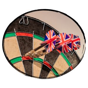 Superplay Sisal-Dartscheibe, Bristle Dartboard, Steeldarts | Carromco